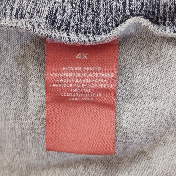 NWT Iyla Plus Womens 4X Grey Floral Long Sleeve Pullover Cardigan - Picture 7 of 9